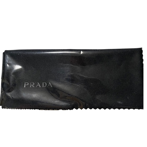 Prada eyeglass box & cleaning cloth. Black textured box, silver “Prada”, NWOT - Picture 7 of 8